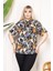 Bebe Yaka Püskül Detaylı Bluz - Desenli 4