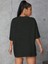 Kadın Baskılı Oversize T-Shirt - Siyah 2