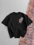 Erkek Baskılı Oversize T-Shirt - Siyah 3