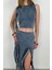 Fırfır Detay Denim Bluz 3