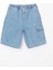 Lcw Kids Indigo Beli Lastikli %100 Pamuk Erkek Çocuk Kargo Jean Şort 2