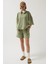 Oversize Lazer Kesim Bisiklet Yaka T-Shirt 2