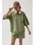 Oversize Lazer Kesim Bisiklet Yaka T-Shirt 5