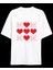 Anneler Gününe Özel Tasarım Mom Kalp Baskılı T-Shirt - Beyaz 1