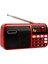 ESLIFETECH26 Mini Music Speaker Radyolu-Fenerli-Sd Kart Girişli Usbli-Radyo-Müzikçalar Kırmızı 1