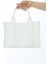 Baghashtag Beyaz Deri Mini Tote Çanta 2