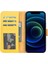 Apple iPhone 13 Pro Uyumlu Deri Cüzdanlı Kılıf FL12 Sarı 2