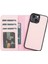 Apple iPhone 13 Mini Uyumlu Deri Cüzdanlı Kılıf Nu2 Pembe 1