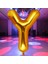 Vıp Yüksek Kalite 1 Metre Gold Y Harfi Folyo Balon Gold Y Harf Balon Helyum Gazına Uçan Balona Uygun 1