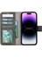 Apple iPhone 15 Uyumlu Deri Cüzdanlı Kılıf Mwwn VS4EF Gri 2