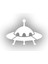Ufo Araba Sticker 17X17 cm Beyaz 1