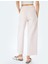 Cep Detaylı Düğmeli Pamuklu Crop Geniş Paça Denim Pantolon - Culotte Jean 4