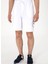Beyaz Erkek Lastikli Bel Comfort Fit Sweat Şort S-Santos 2