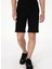 Siyah Erkek Lastikli Bel Comfort Fit Sweat Şort S-Santos 2
