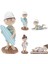Çok Renkli Biblo Plaj Stili Çocuk Figürü 5X5X12 cm 4 1