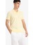 %100 Pamuk Slim Fit Dar Kesim Polo Yaka Kısa Kollu Pamuklu Nakışlı Pike Tişört E2633AX25SM 3