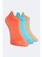 3'lü Çok Renkli Özel Topuk Teknolojili Viskon Kadın Patik Çorap 2