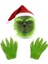 Noel Yeşil Saç Canavar Maskesi Parti Noel Grinch Eln Hırsız Yeşil Saç Canavar Grinch Maskesi (Yurt Dışından) 1