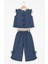 Fiyonk Detaylı Kız Çocuk 2 li takım - Lacivert 4