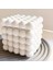 Bubble Kare Beton Saksı & Kalemlik - Modern Minimalist Dekoratif Organizer 2