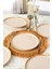 Mat Krem Gold File Nordic Pasta Tabağı 22 cm 6 Adet 2