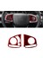 Direksiyon Simidi Düğme Anahtarı Kapağı Trim Dekor Sticker Abs Kırmızı Karbon Fiber Honda Civic 10. Nesil 2016 2017 2018 2019 (Yurt Dışından) 3