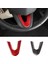 Karbon Fiber Araba Direksiyon U Şekli Dekorasyon Trim Çıkartmalar Cadillac Ct5 (Kırmızı) (Yurt Dışından) 5