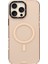 iPhone 16 Pro Kılıf M-Safe Şarj Özellikli Parlak Cam Yüzey Youngkit Gemstone Clear Serisi Gold 1