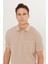 AC&Co / Altınyıldız Classics Erkek Çekmeyen Pamuklu Kumaş Regular Fit Rahat Kesim Vizon Kıvrılmaz Polo Yaka Cepli Tişört 4