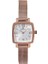 DKE.1.10844-5 Kare Kadran Hasır Kordon Metal Kasa 3 Atm Suya Dayanıklı Rose Renk Kadın Kol Saati 3