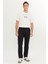 Slim Fit Dar Kesim Normal Bel Dar Paça Siyah Chino Pantolon 2