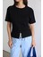Bisiklet Yaka Yırtmaç Detaylı Tshirt 4