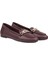 Hakiki Deri Tokalı Kadın Loafer DG6045 3