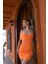 Turuncu Düşük Omuz Bodycon Mini Elbise 5