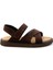 Kahve Leather Erkek Sandalet E05801030602 1