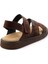 Kahve Leather Erkek Sandalet E05801030602 3