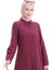 Düğmeli Viskon Tunik 6116-02 Mürdüm 4