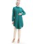 Düğmeli Viskon Tunik 6116-11 Zümrüt Yeşili 3