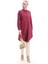 Düğmeli Viskon Tunik 6116-03 Bordo 1