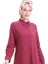 Düğmeli Viskon Tunik 6116-03 Bordo 4