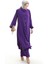 Düğmeli Uzun Tunik Pantolon Ikili Takım 0089-04 Mor 3
