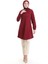 Kol Ucu Lastikli Mevsimlik Dökümlü Sade Tunik 8751-02 Bordo 1