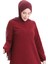 Kol Ucu Lastikli Mevsimlik Tunik 8753-02 Bordo 4