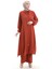 Düğmeli Uzun Tunik Pantolon Ikili Takım 0089-07 Kiremit 2