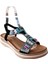 De Scarıo 2061 Kadın Taşlı Comfort Sandalet Siyah 2