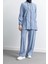 5027 Ceketli Pant. Takım - Mavi 2