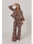 Işlemeli Oversize Pantolon - Kahve 1