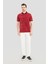 Erkek Bordo Geometrik Desenli Polo Yaka Tişört 1