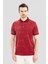 Erkek Bordo Geometrik Desenli Polo Yaka Tişört 2