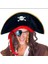 Yetişkin Boy Kadife Kaptan Jack Sparrow Korsan Şapkası ve Plastik Korsan Göz Maskesi 1